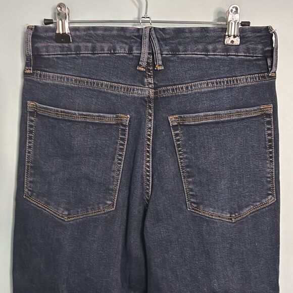 Good American Good Legs Skinny Jeans Raw Hem Dark Wash - Picture 8 of 10